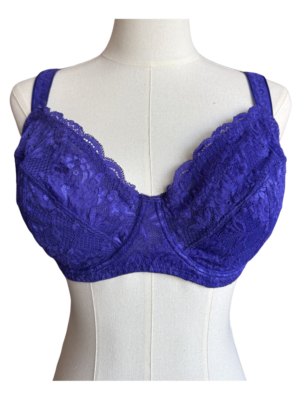 NWT Cosabella Never Say Never Side Support Lace Bra 32H Violett Purple